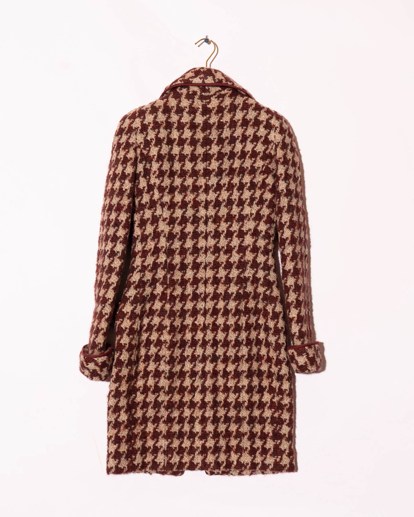 FR34-36 Rare Chanel Fall 1990 Four Pocket Houndstooth Tweed Coat