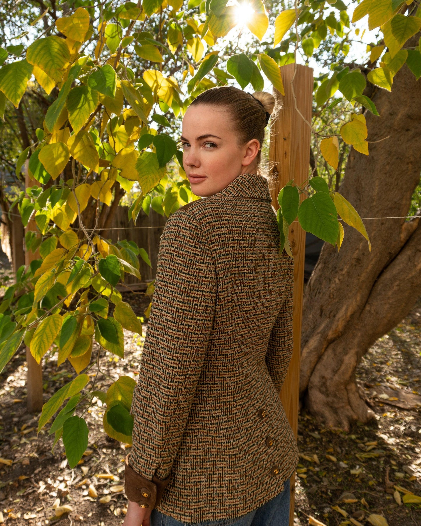 FR38-40 Rare Chanel Fall 1992 Suede Details Tweed Jacket - Vintage Chanel Jacket - - Rarchive.