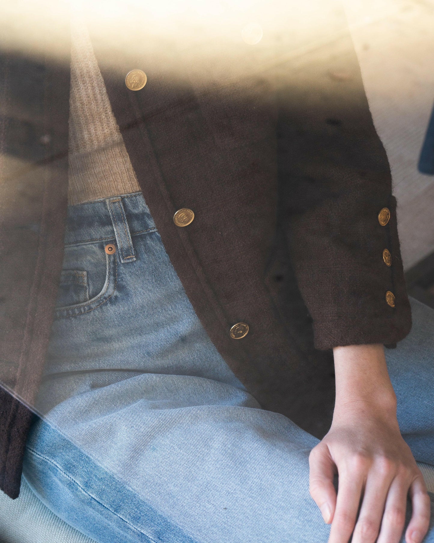 FR40-42 Rare Chanel Fall 1987 Classic Collarless Four-Pocketed Plaid Tweed Jacket in Chocolate - Vintage Chanel Jacket - Jacket - Rarchive.