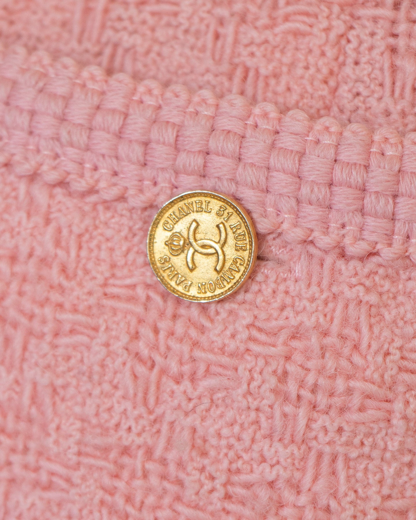 FR42-44 Rare Chanel Fall 1987 Four Pocketed Jacket in Baby Pink - Vintage Chanel Jacket - - Rarchive.