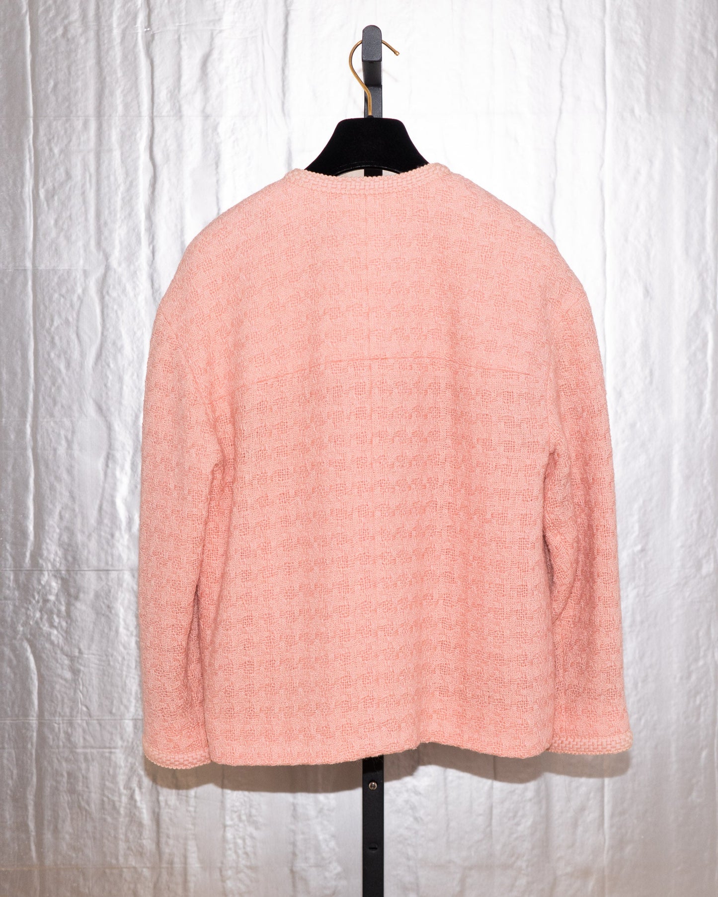 FR42-44 Rare Chanel Fall 1987 Four Pocketed Jacket in Baby Pink - Vintage Chanel Jacket - - Rarchive.