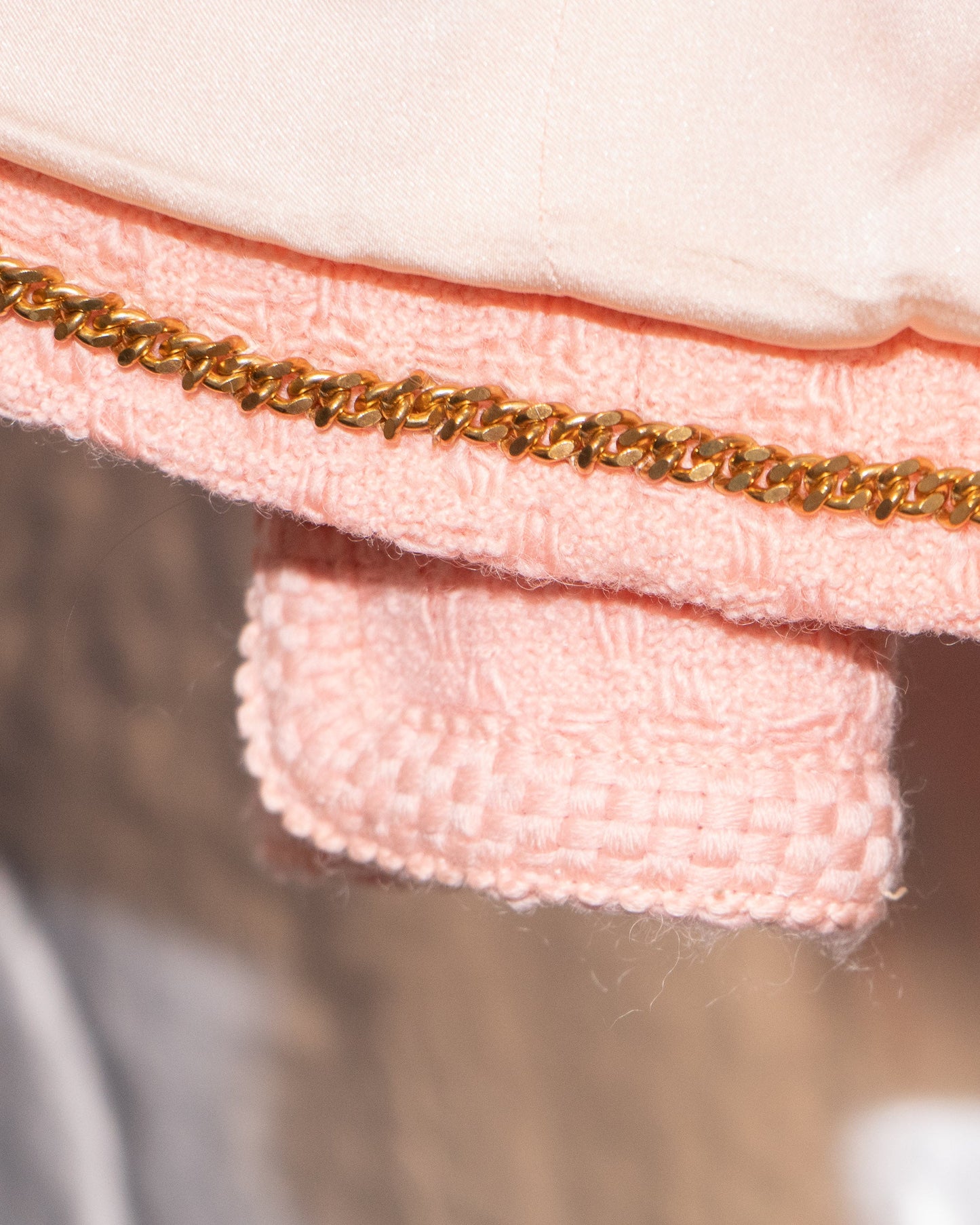 FR42-44 Rare Chanel Fall 1987 Four Pocketed Jacket in Baby Pink - Vintage Chanel Jacket - - Rarchive.