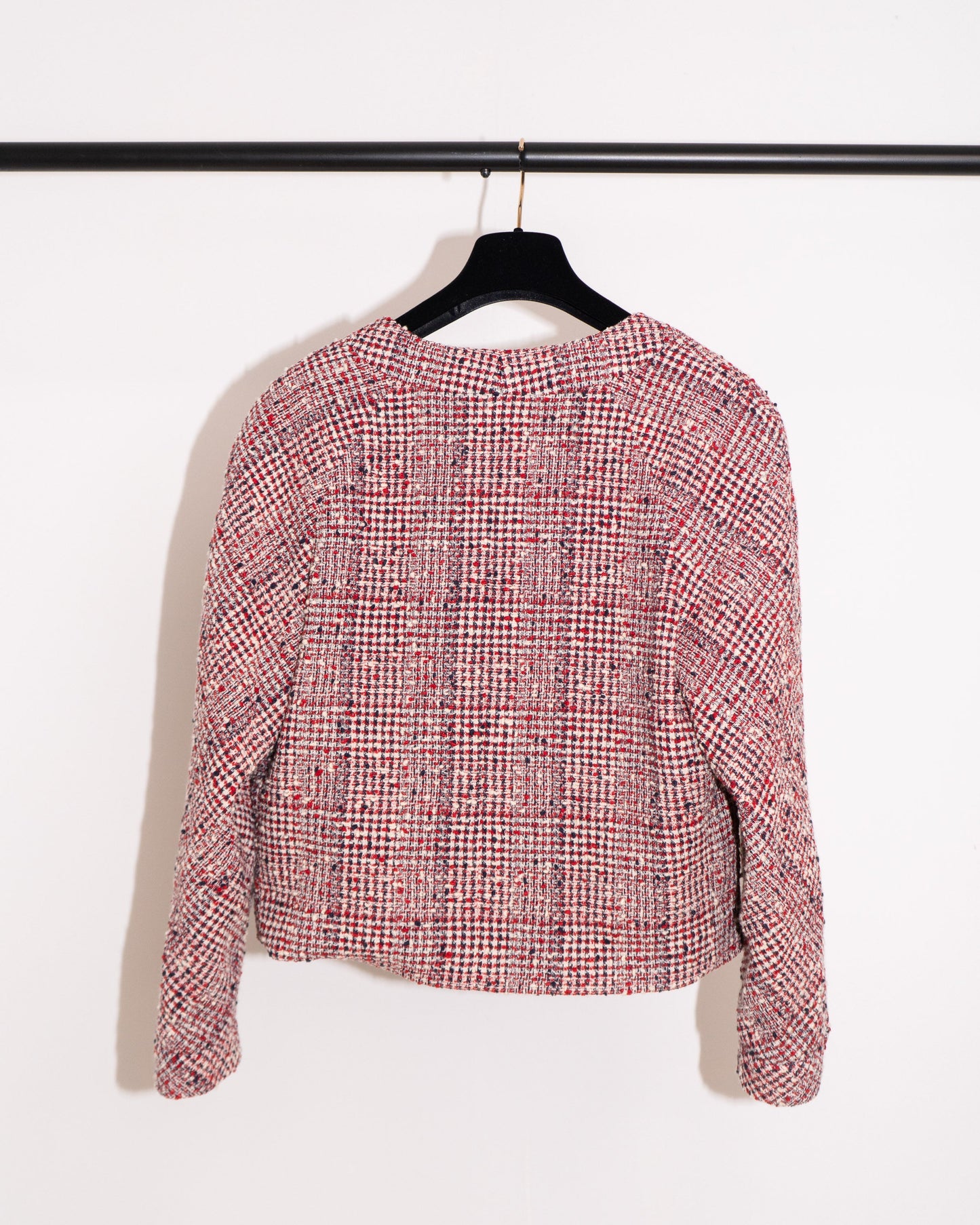 FR40-44 Chanel 1980s Two Pocketed Double Breasted Cropped Jacket - Vintage Chanel Jacket - - Rarchive.