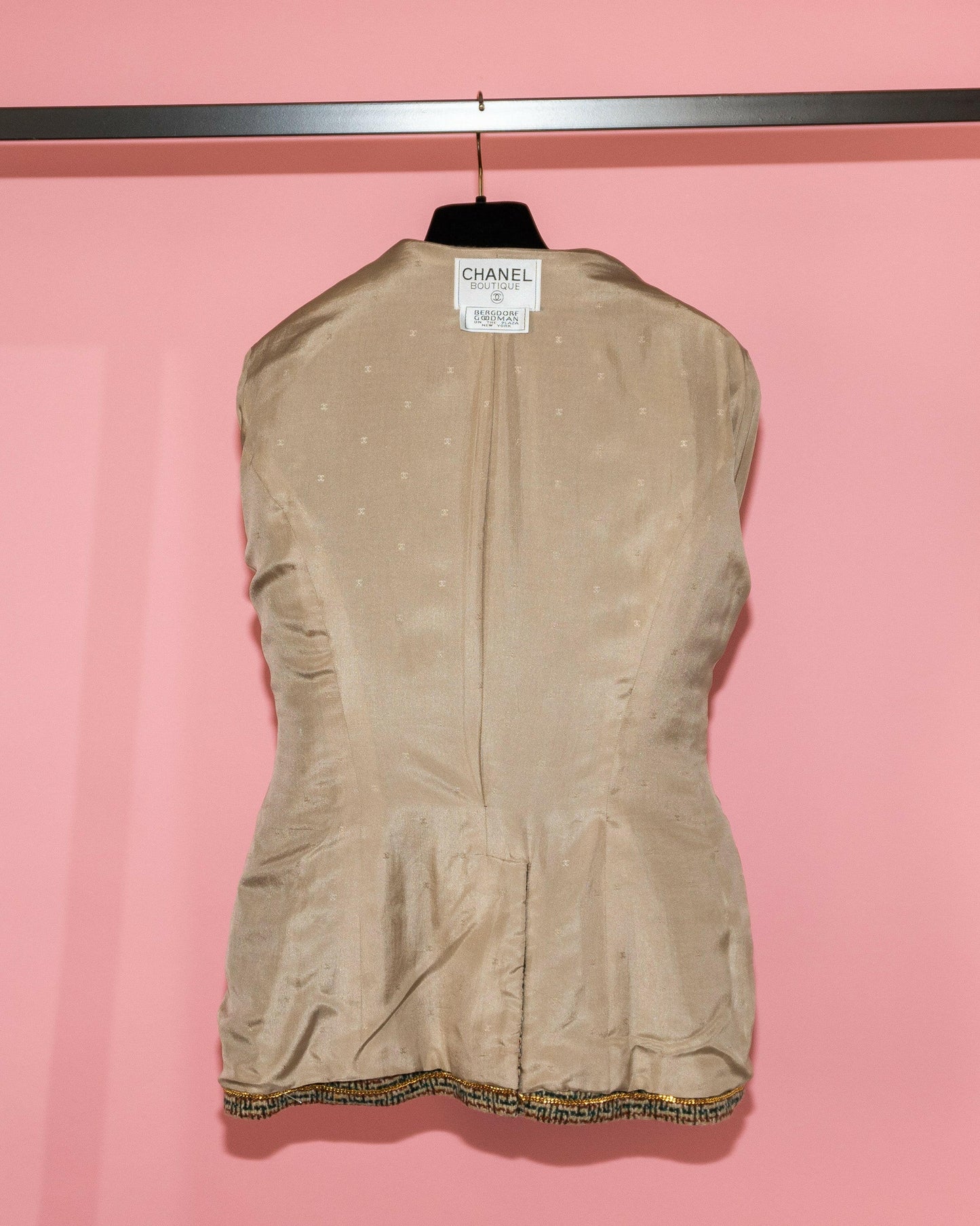 FR38-40 Rare Chanel Fall 1992 Suede Details Tweed Jacket - Vintage Chanel Jacket - - Rarchive.