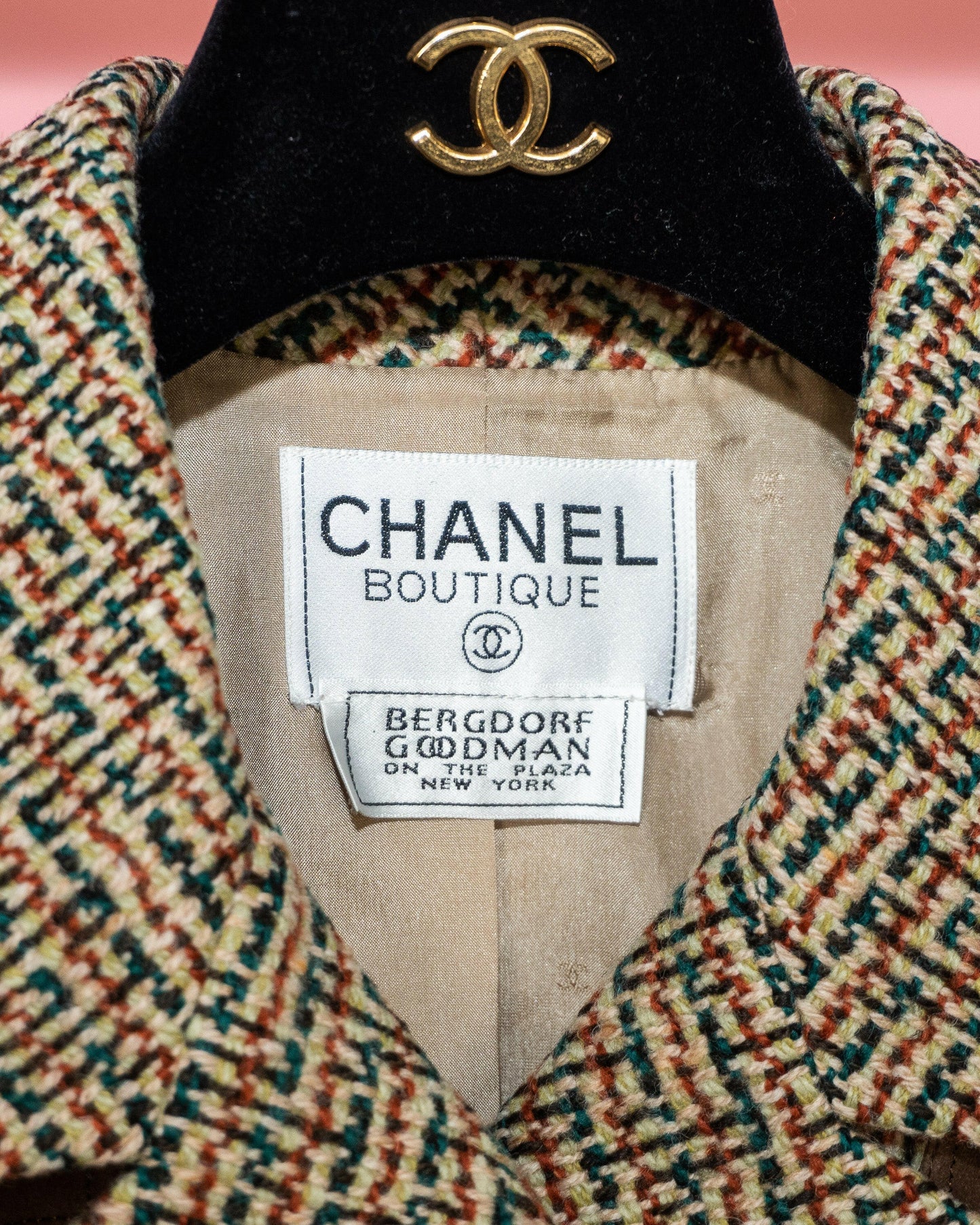 FR38-40 Rare Chanel Fall 1992 Suede Details Tweed Jacket - Vintage Chanel Jacket - - Rarchive.
