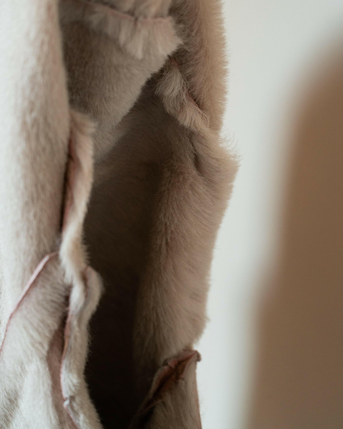 FR40-42 Chanel Fall 2005 Four Pocketed Peach and Gold Shearling Jacket