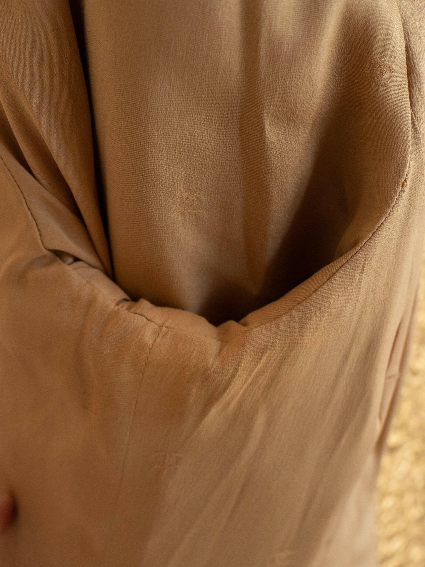 FR38-40 Rare Chanel Fall 1996 High Collar Four-Pocketed Gold Brocade Jacket - Vintage Chanel Jacket - - Rarchive.