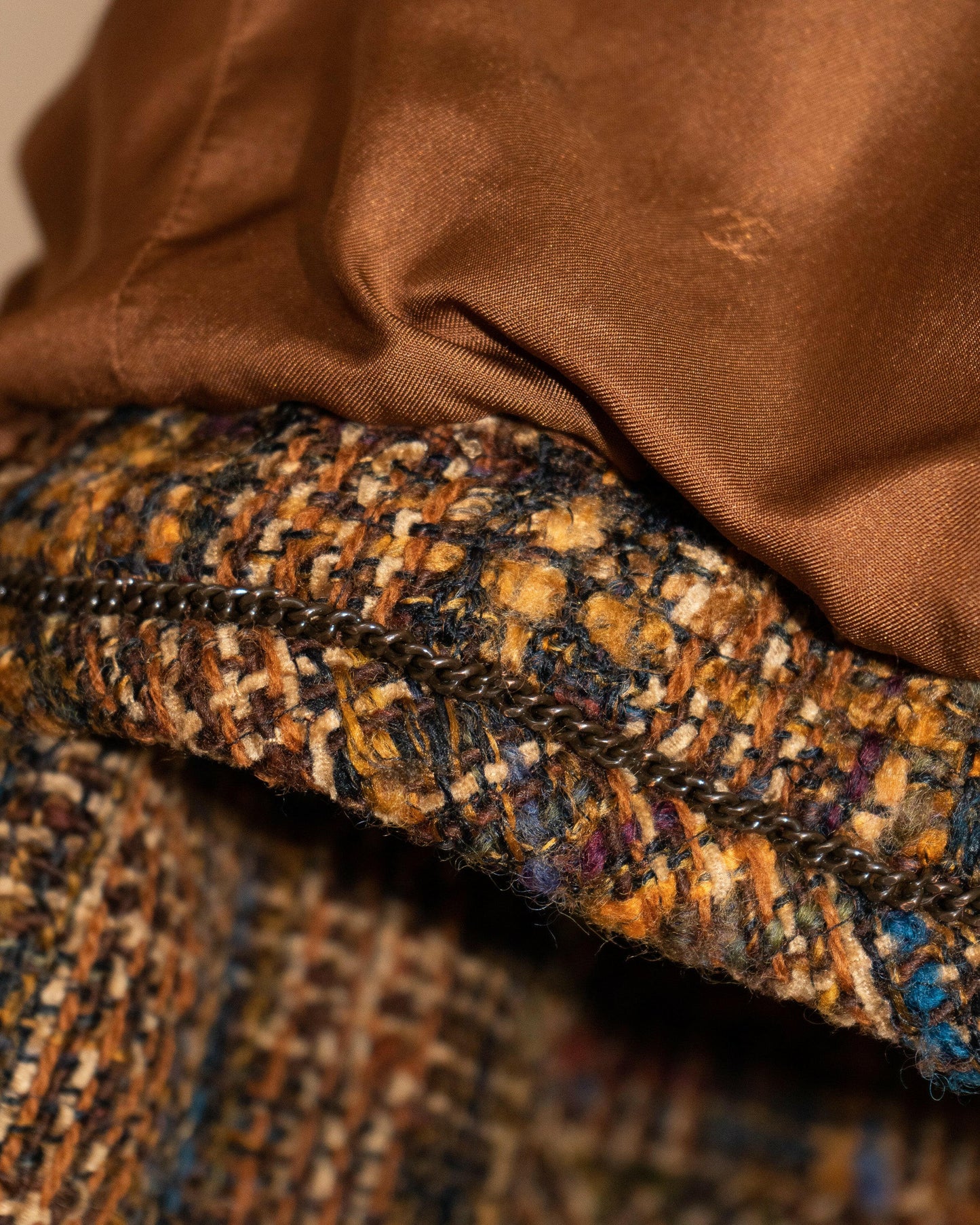 FR38-40 Rare Chanel Fall 1998 Two-Pocketed Shorter Cut Fantasy Tweed Jacket - Vintage Chanel Jacket - - Rarchive.