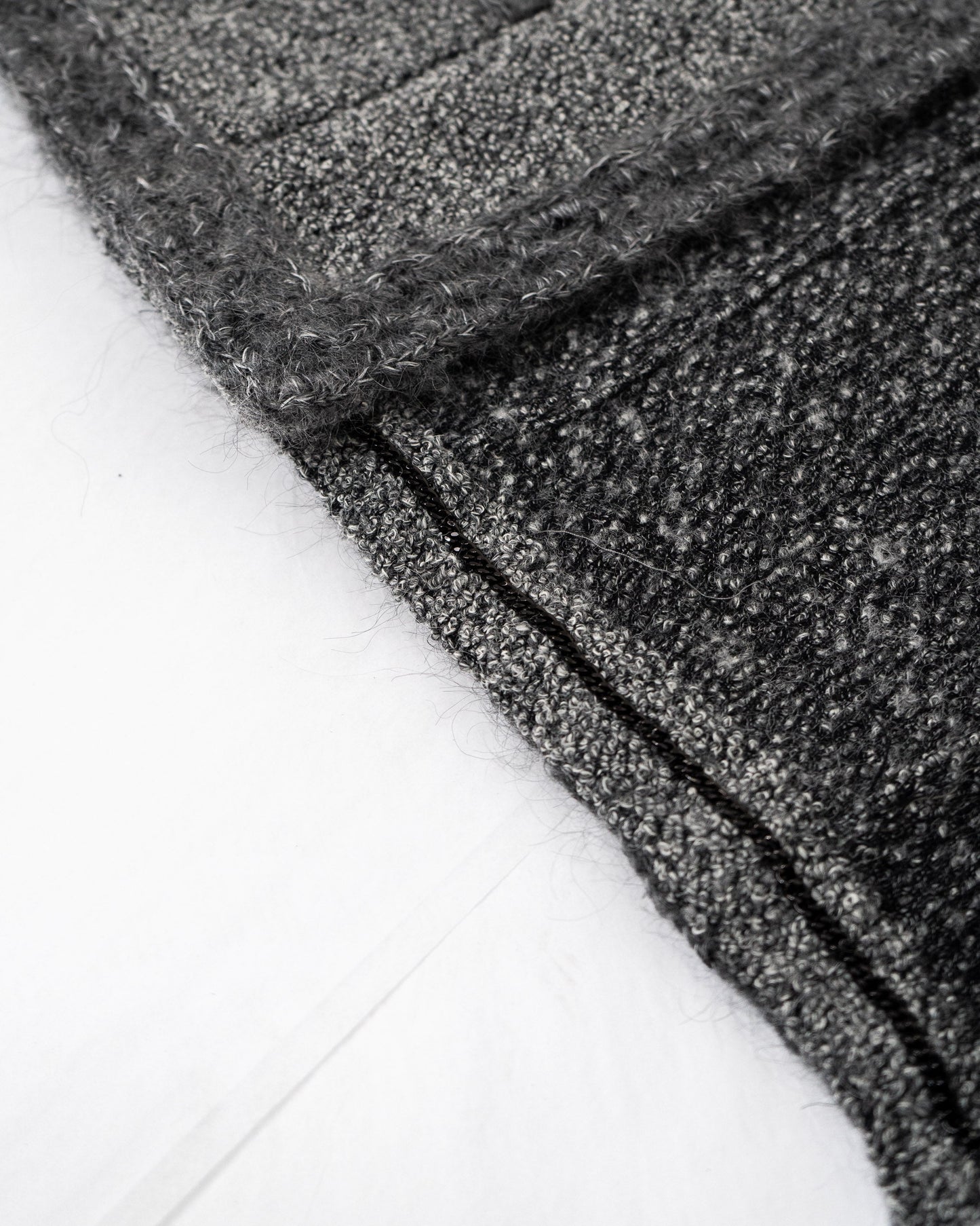 FR40 Rare Chanel Fall 1998 Two Pocketed Wool Mohair Blend Jacket in Grey - Vintage Chanel Jacket - - Rarchive.