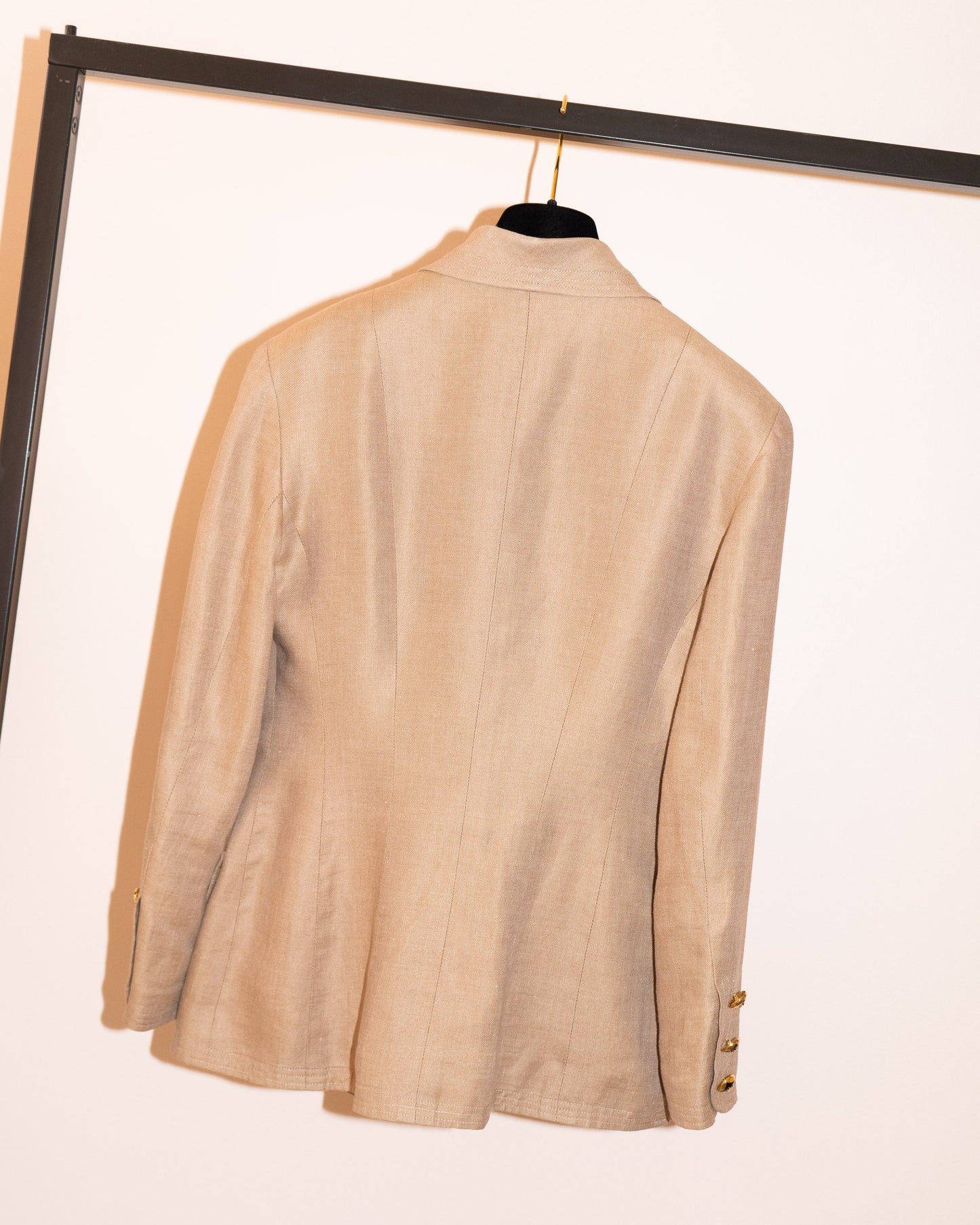 FR38-40 Rare Chanel Cruise 1992 Four Pocketed Linen Jacket - Vintage Chanel Jacket - - Rarchive.