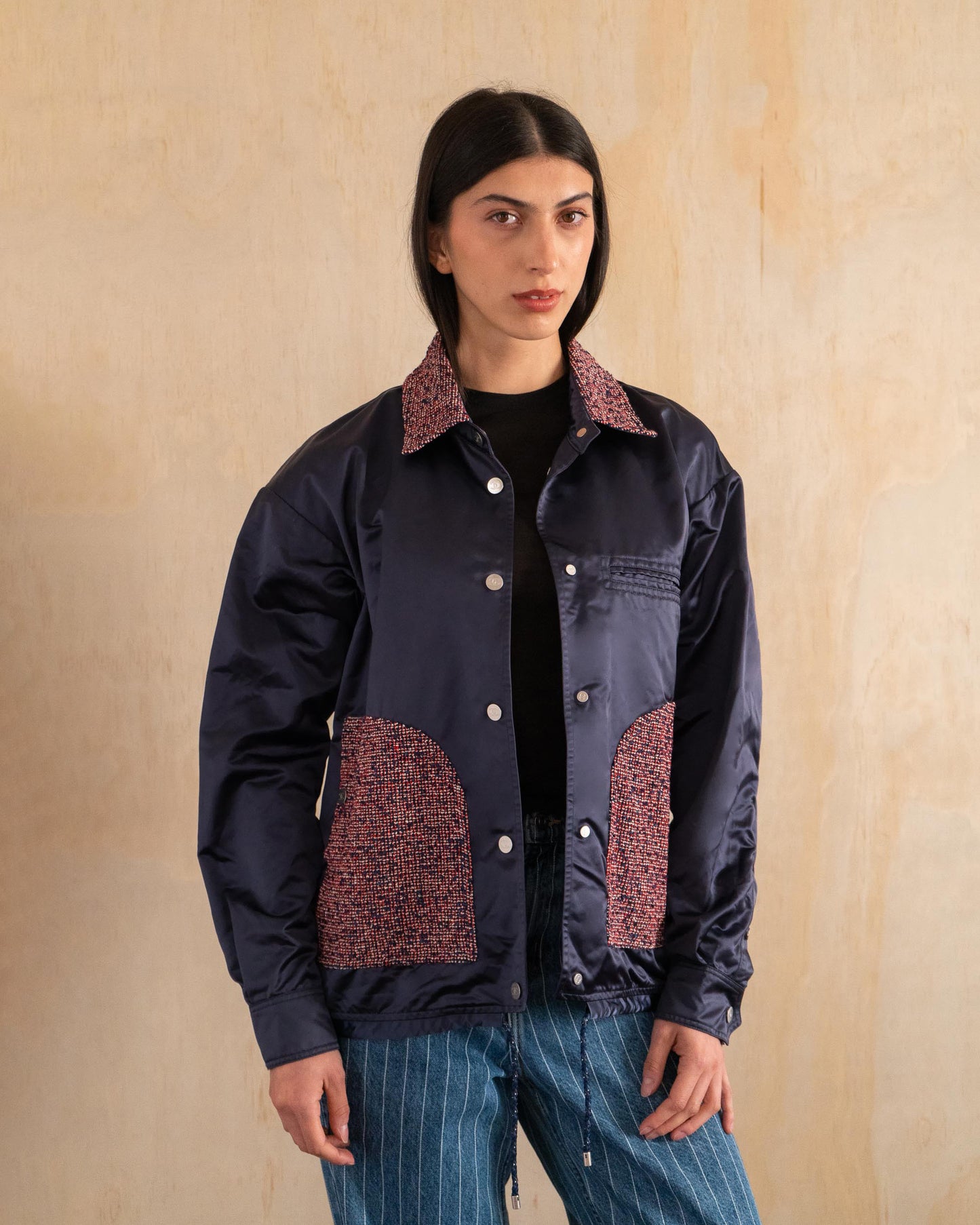 FR36-38 Chanel Spring 2016 Chanel Logo Nylon Jacket