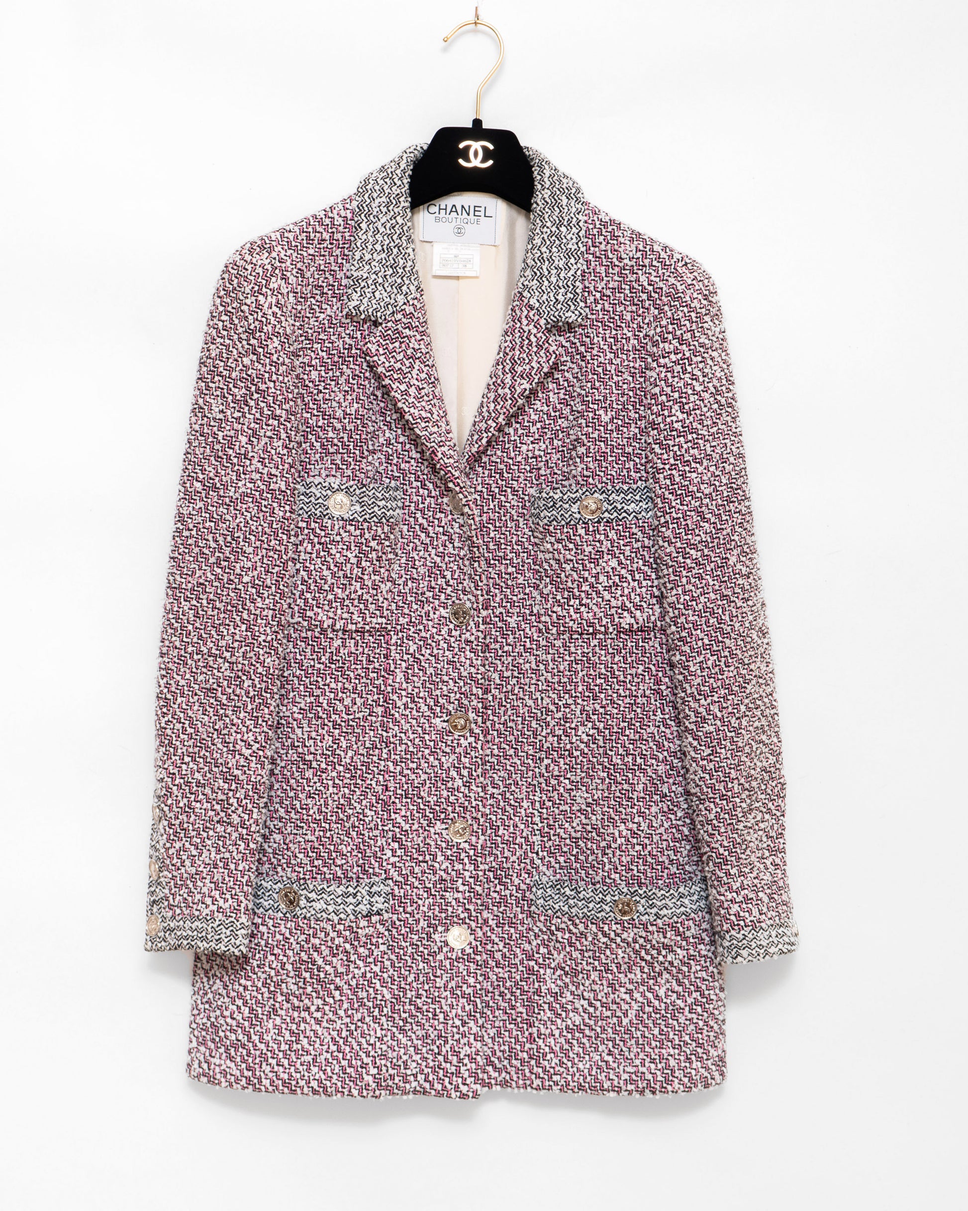 FR36-38 Chanel Spring 1996 Four Pocket Fantasy Tweed Jacket - Vintage Chanel Jacket -   - Rarchive.