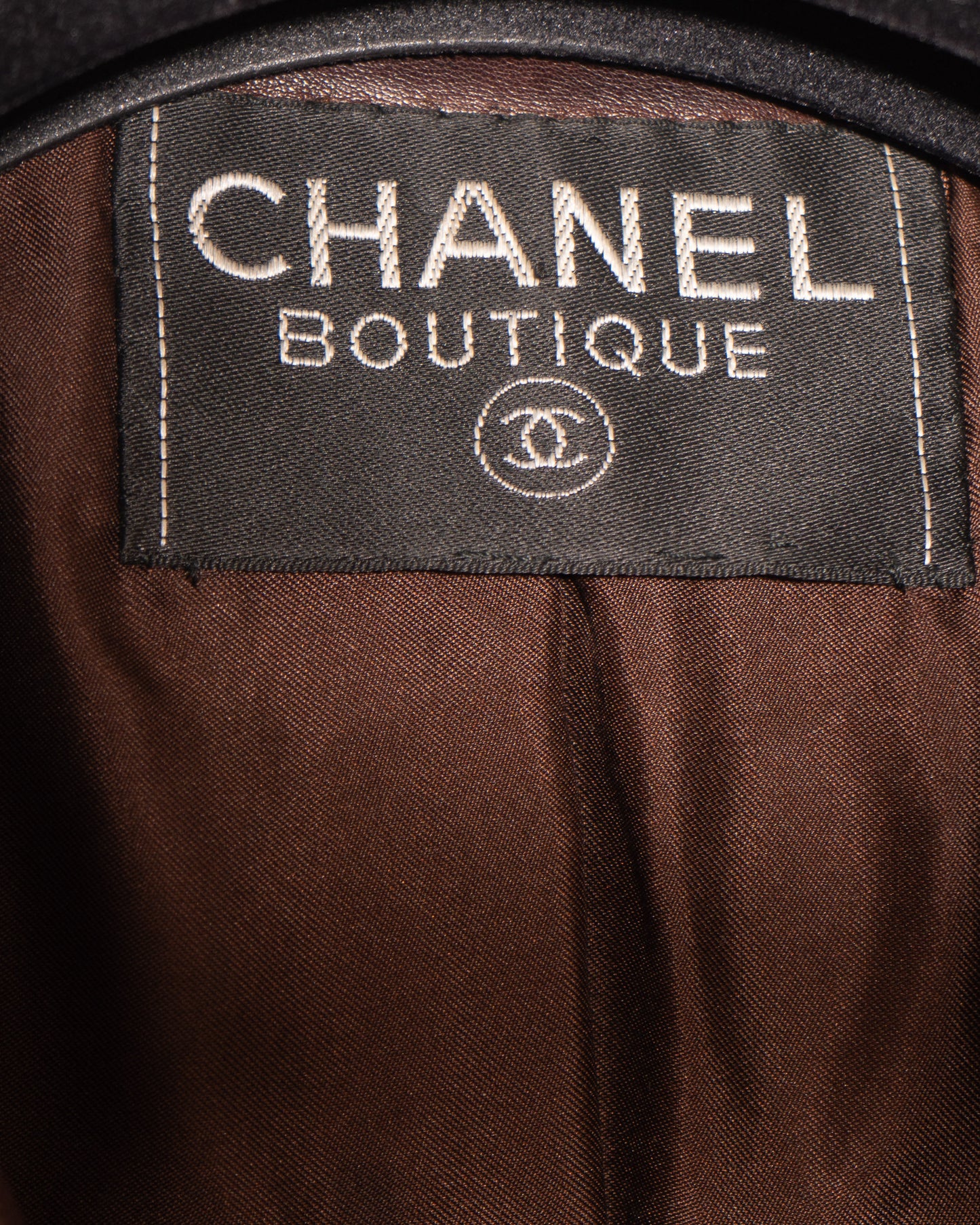 FR34-36 Rare Chanel Fall 1997 Four Pocket Dark Brown Leather Jacket - Vintage Chanel Jacket -   - Rarchive.