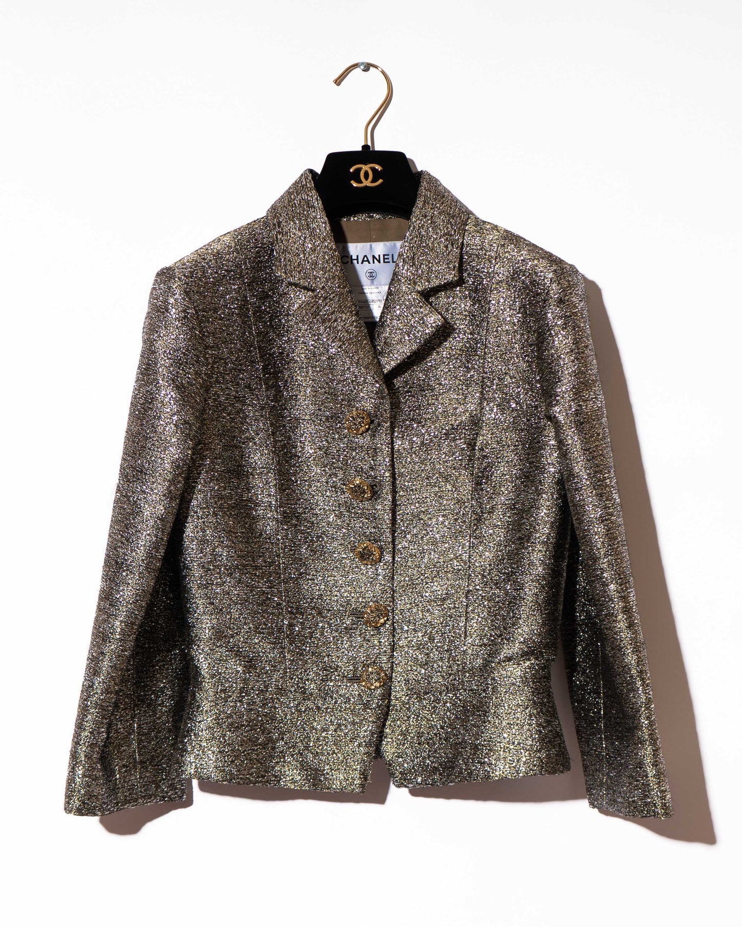 FR34-36 Chanel Fall 2012 Shorter Cut Shimmering Tweed Jacket - Vintage Chanel Jacket -   - Rarchive.