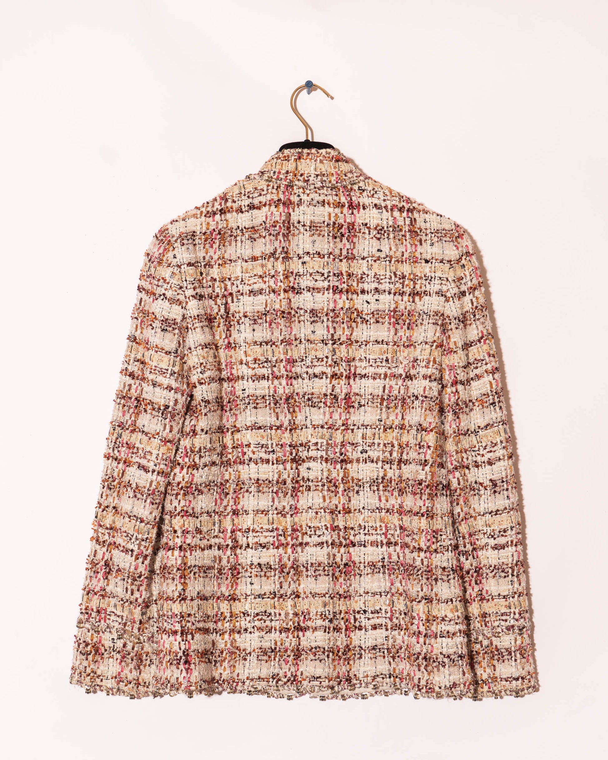 FR36-38 Chanel Spring 2006 High Collar Two Pocket Fantasy Tweed Jacket - Vintage Chanel Jacket -   - Rarchive.