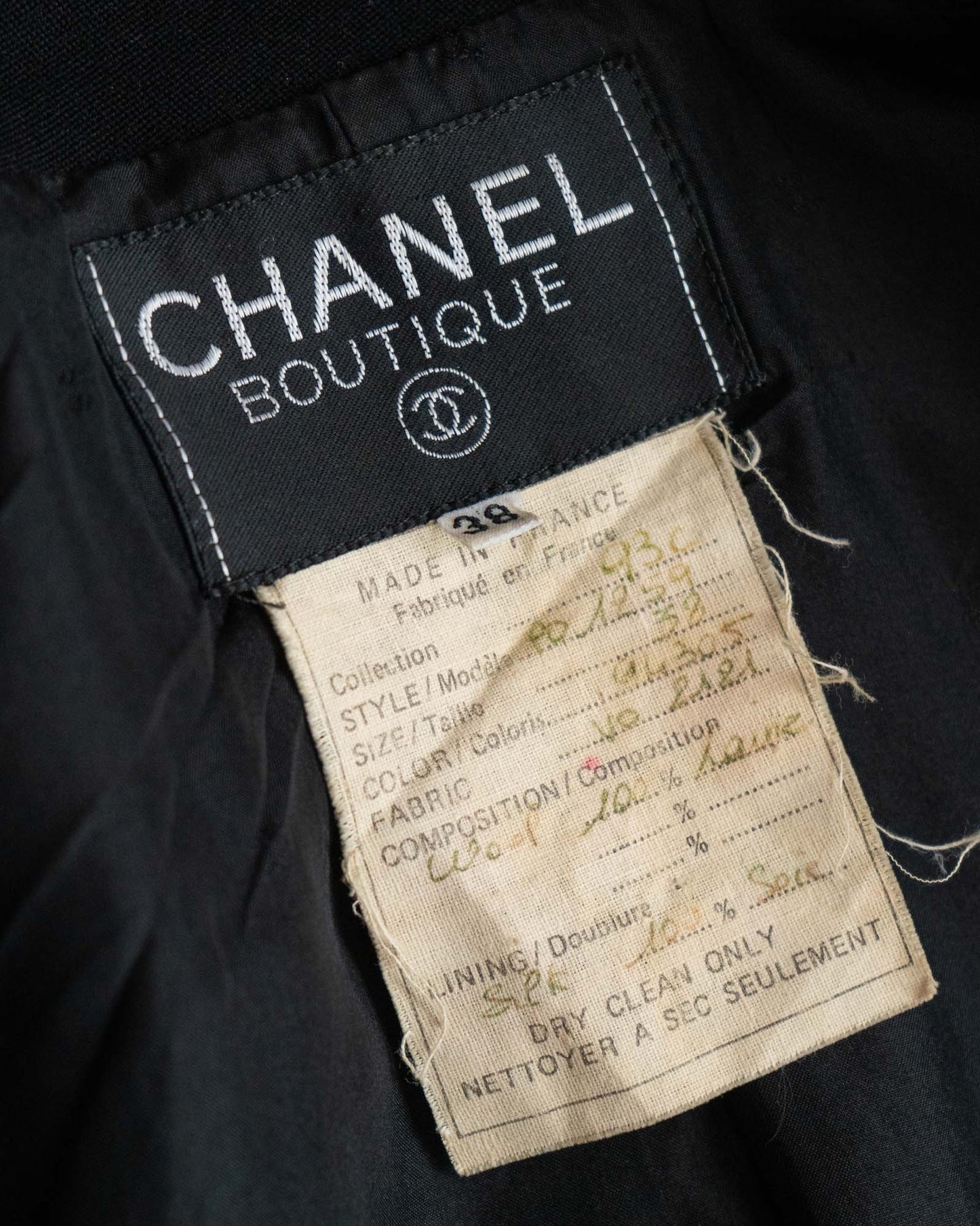FR38-40 Chanel Cruise 1993 Two Pocket Classic Double Breasted Wool Jacket