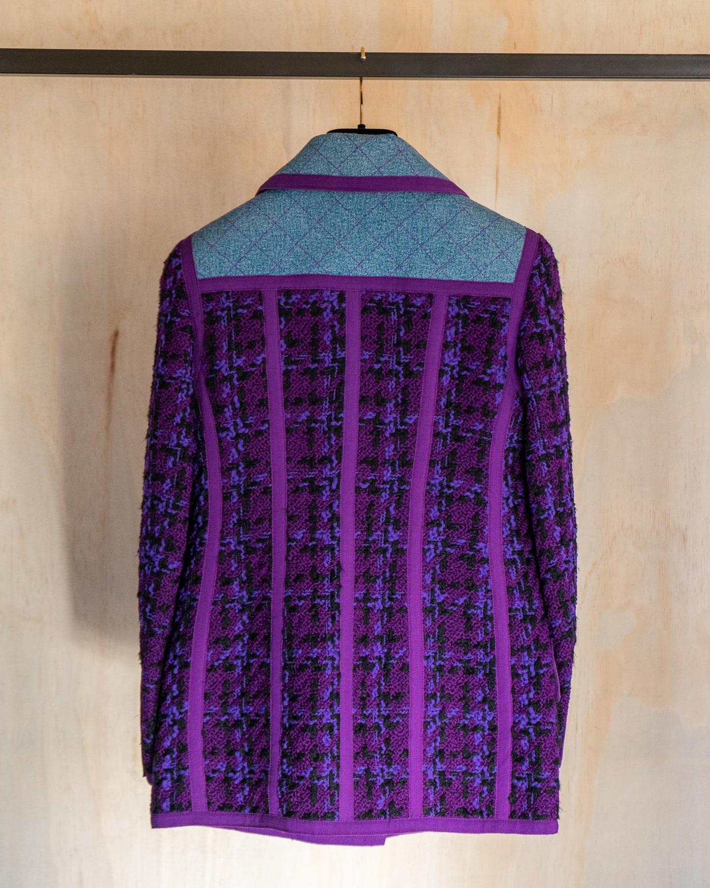 FR34-36 Chanel Fall 1991 Iconic Four Pocket Wool and Denim Jacket