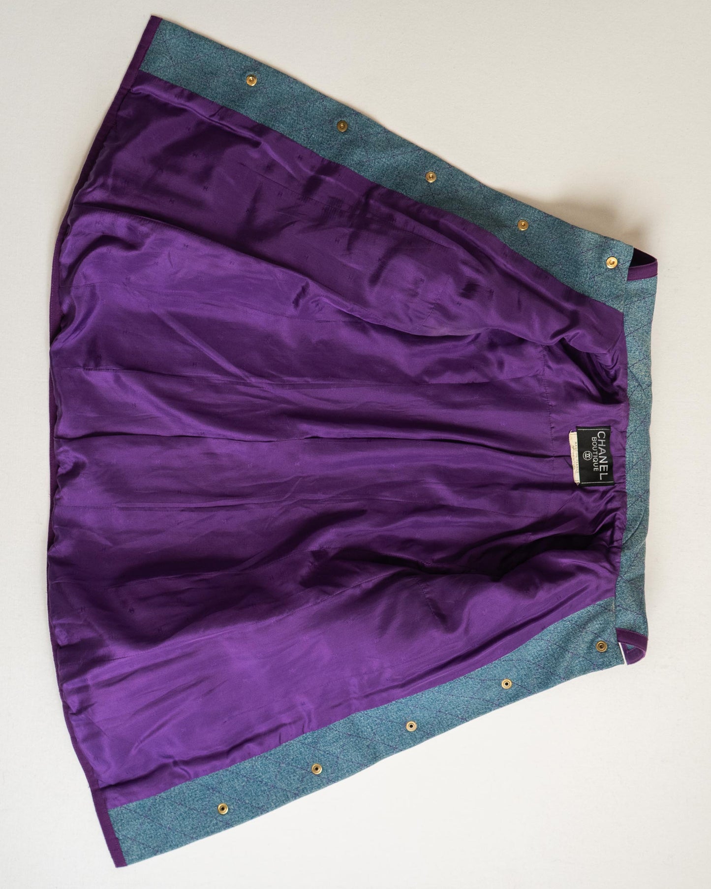 FR34-36 Chanel Fall 1991 Iconic Four Pocket Wool and Denim Jacket