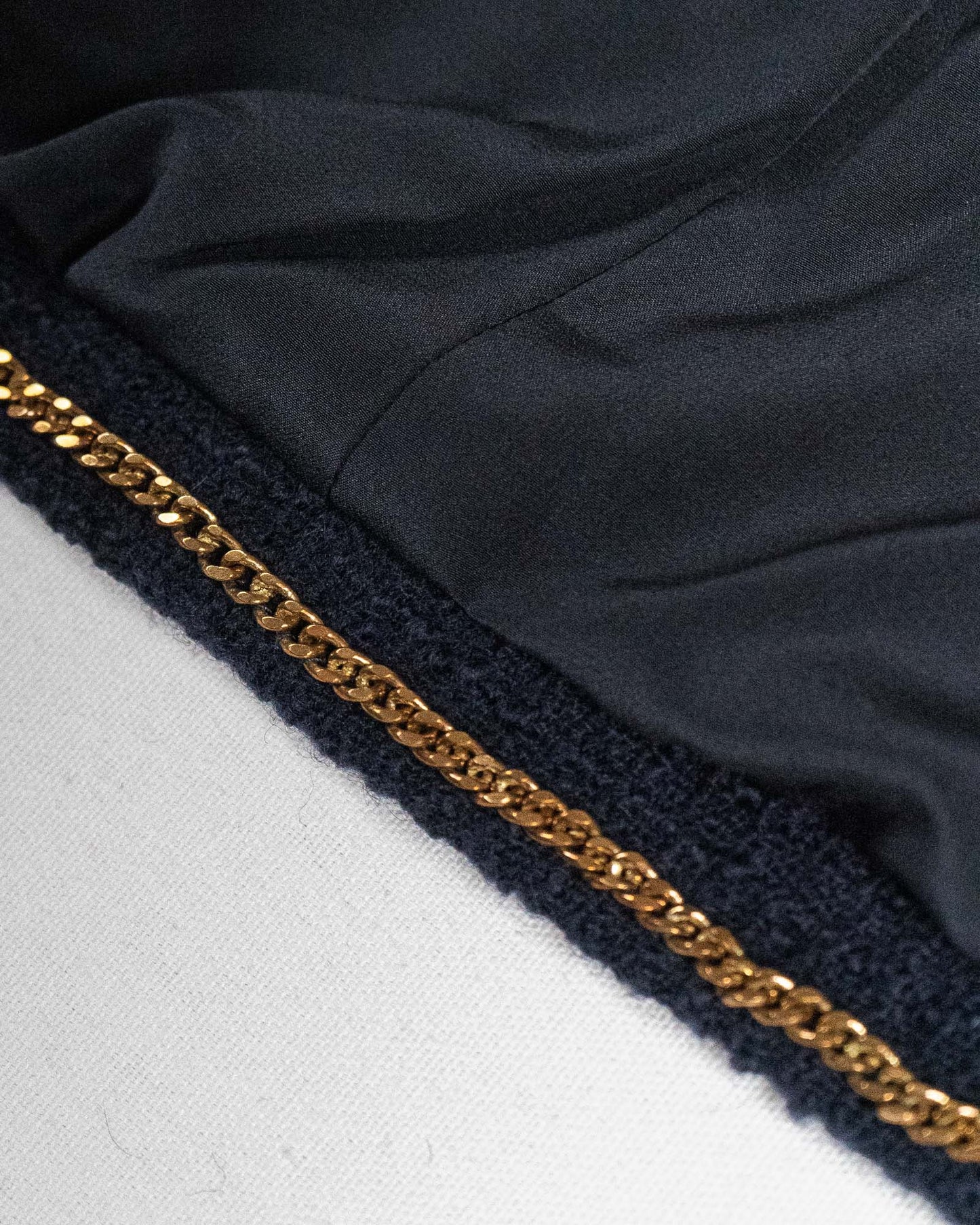 FR40–42 Chanel 1980s Classic Four Pocket Navy Tweed Jacket