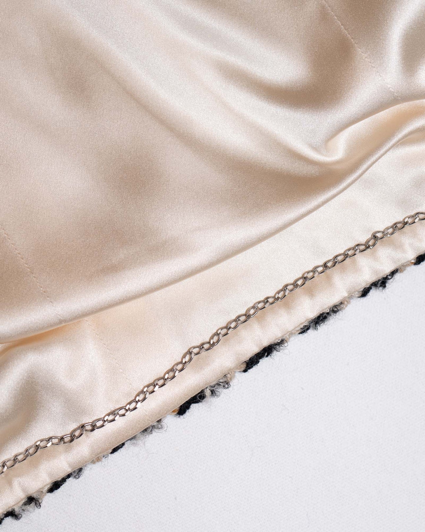 FR38-40 Chanel Fall 2006  Timeless Four Pocket Cream Bouclé Wool Tweed Blazer