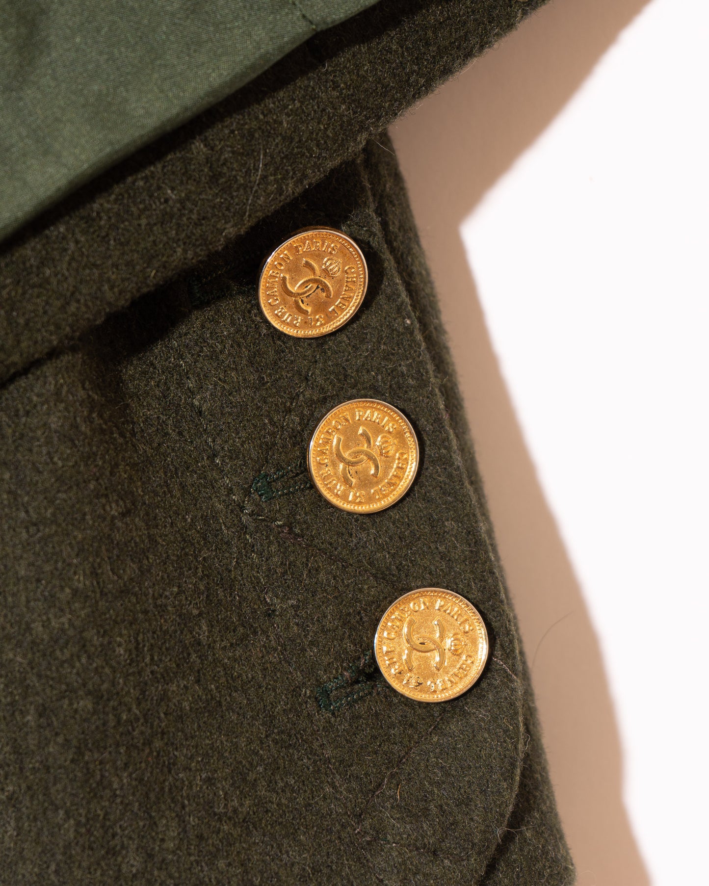FR38-40 Chanel Fall 1988 Collarless Two Pocket Wool Jacket - Vintage Chanel Jacket -   - Rarchive.