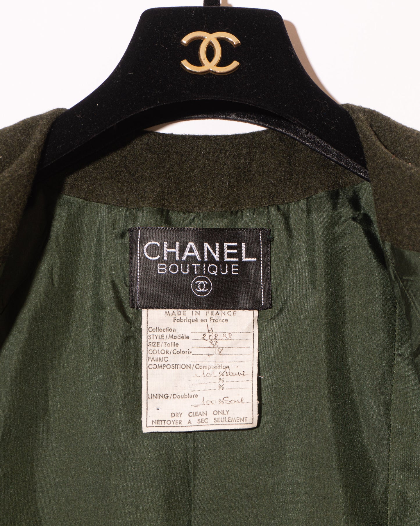 FR38-40 Chanel Fall 1988 Collarless Two Pocket Wool Jacket - Vintage Chanel Jacket -   - Rarchive.