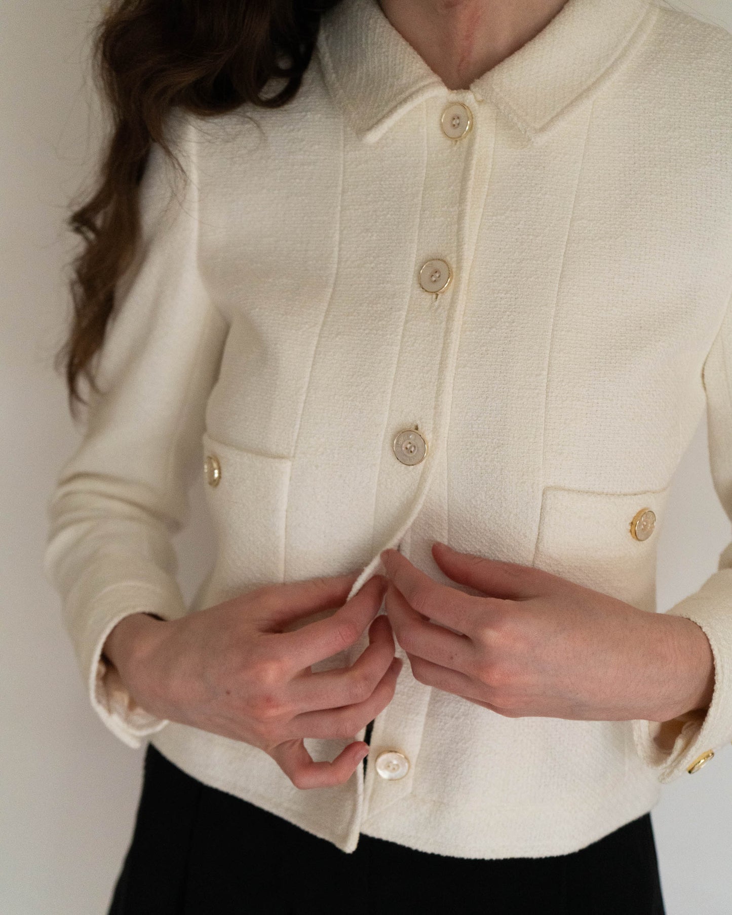 FR34-36 Chanel Spring 1998 Two Pocket Cotton Jacket