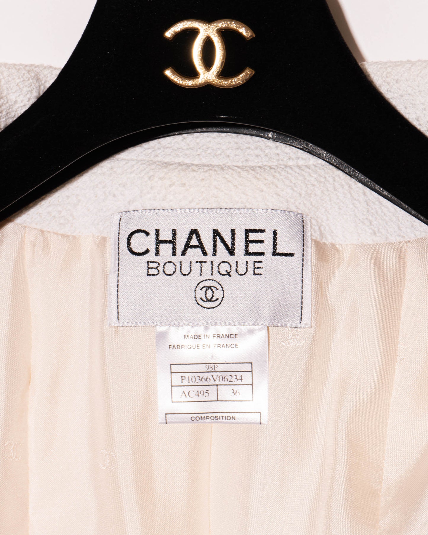 FR34-36 Chanel Spring 1998 Two Pocket Cotton Jacket