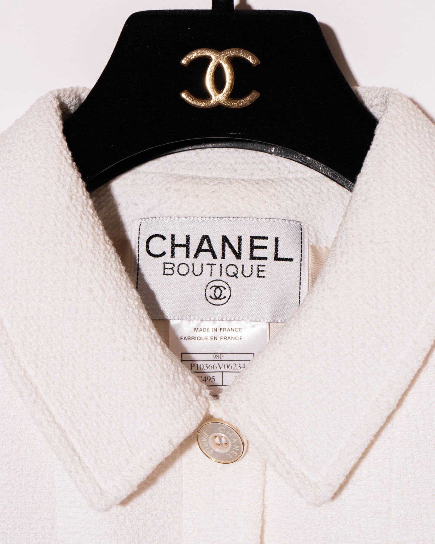 FR34-36 Chanel Spring 1998 Two Pocket Cotton Jacket