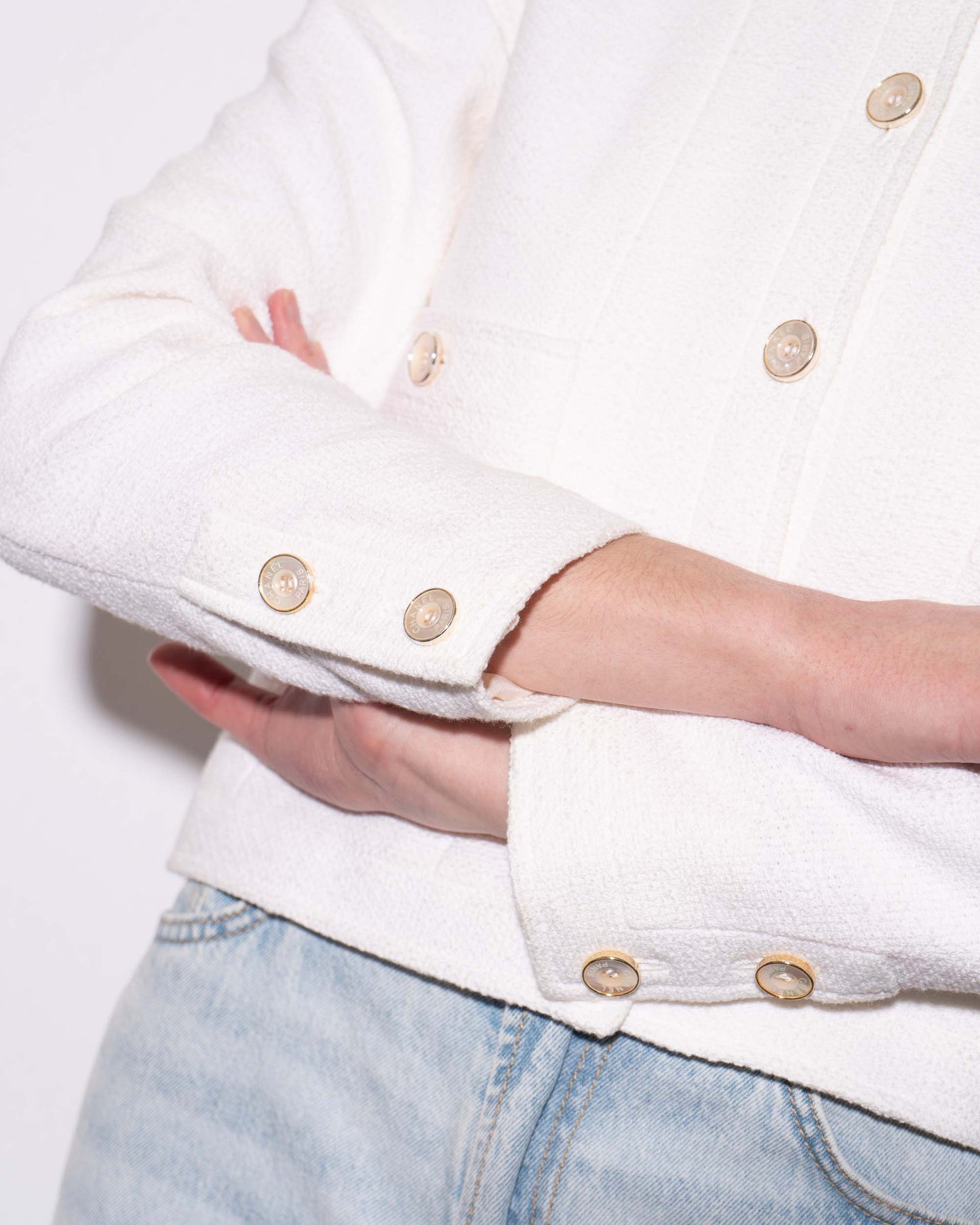 FR34-36 Chanel Spring 1998 Two Pocket Cotton Jacket