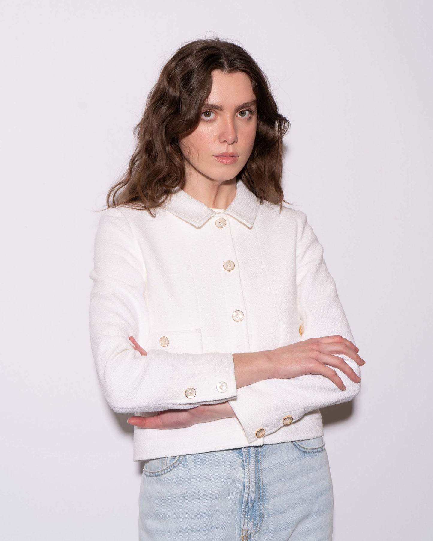 FR34-36 Chanel Spring 1998 Two Pocket Cotton Jacket