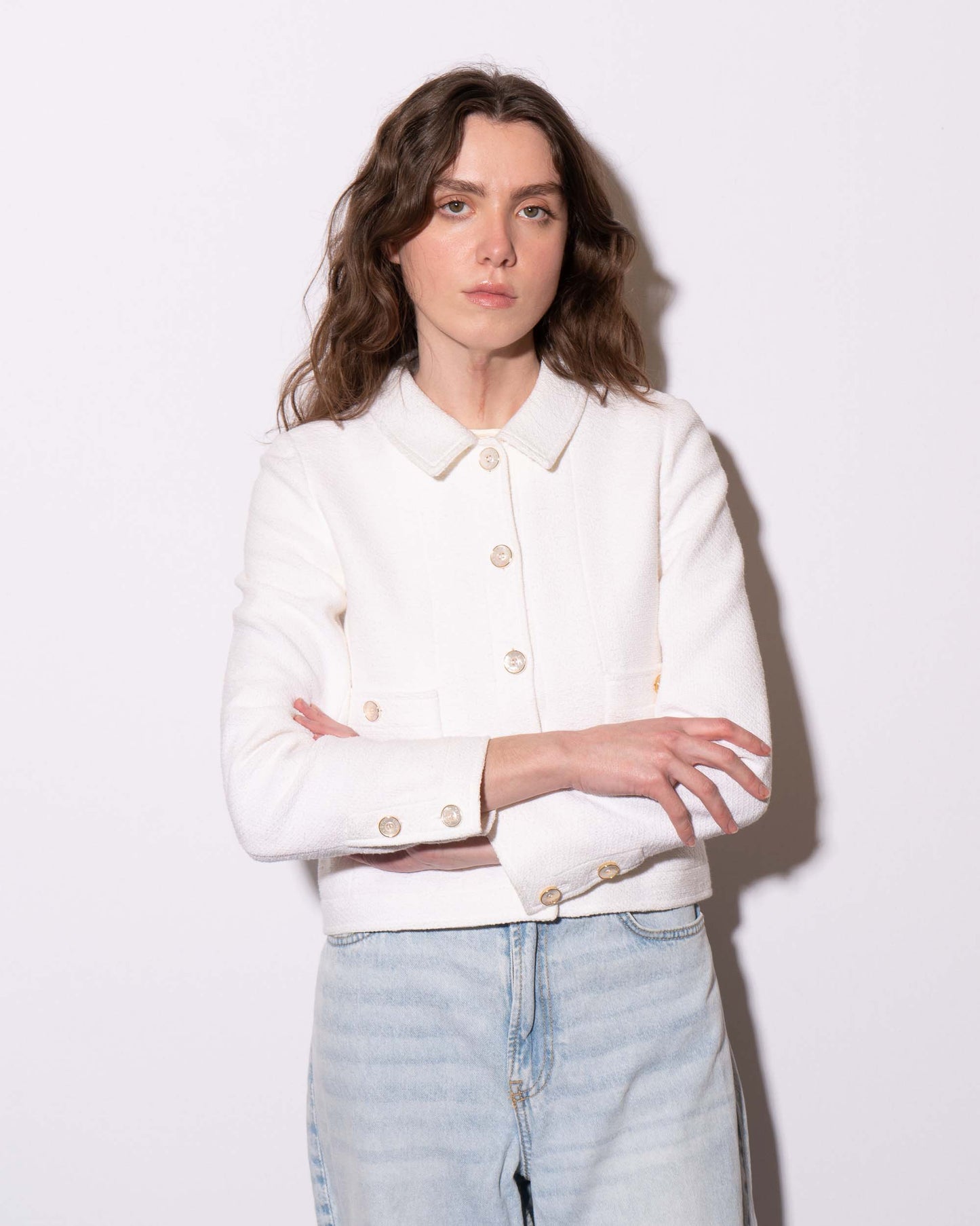 FR34-36 Chanel Spring 1998 Two Pocket Cotton Jacket