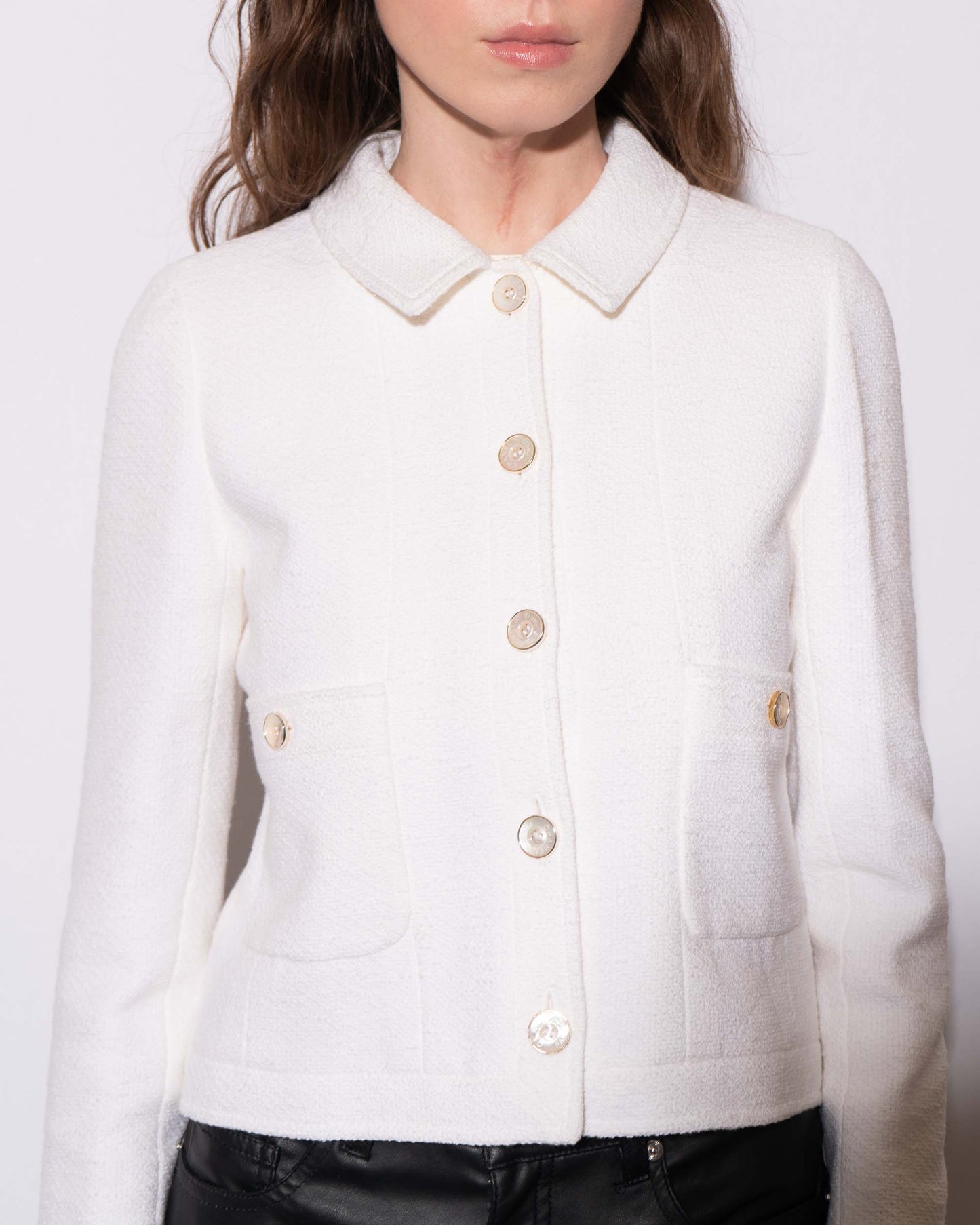 FR34-36 Chanel Spring 1998 Two Pocket Cotton Jacket