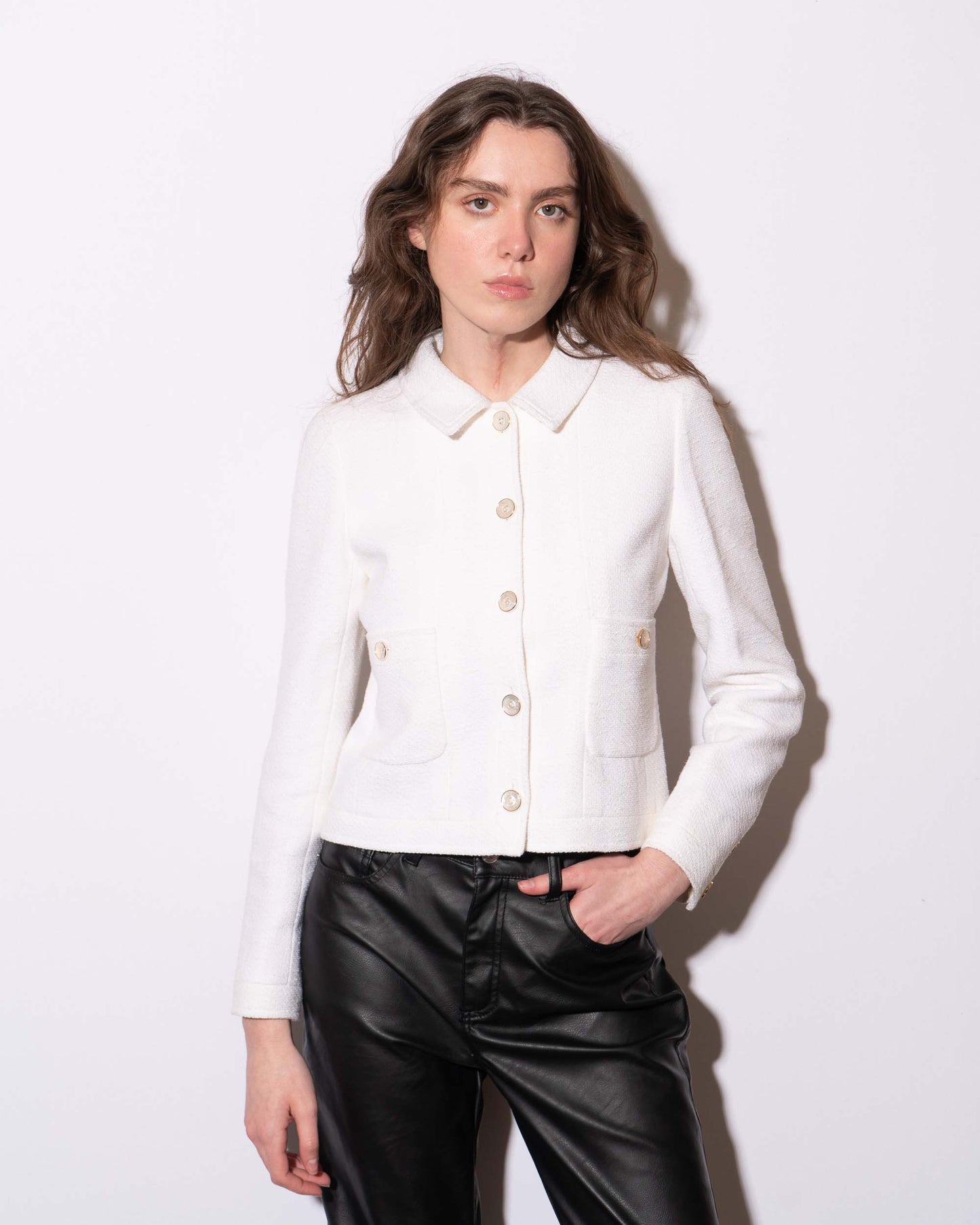 FR34-36 Chanel Spring 1998 Two Pocket Cotton Jacket