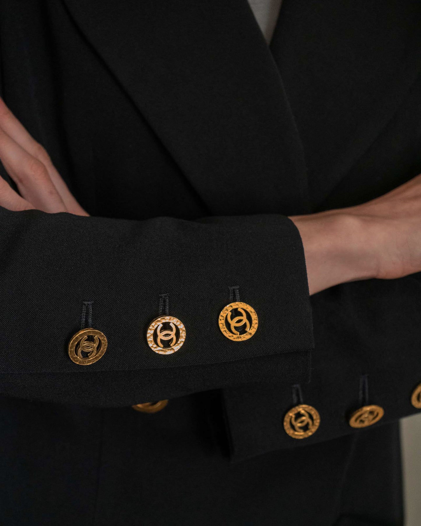 FR38-40 Chanel Cruise 1993 Two Pocket Classic Double Breasted Wool Jacket