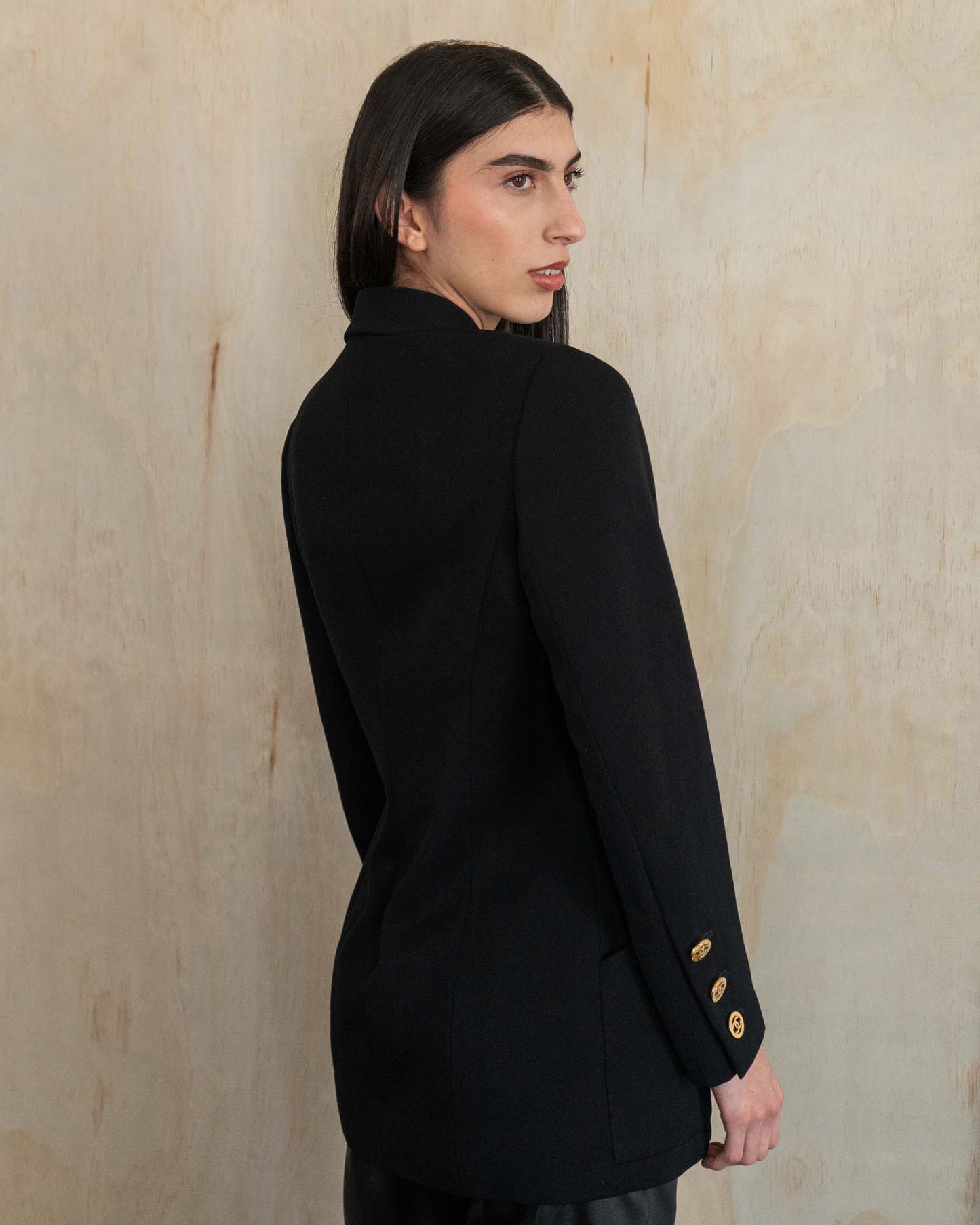 FR38-40 Chanel Cruise 1993 Two Pocket Classic Double Breasted Wool Jacket