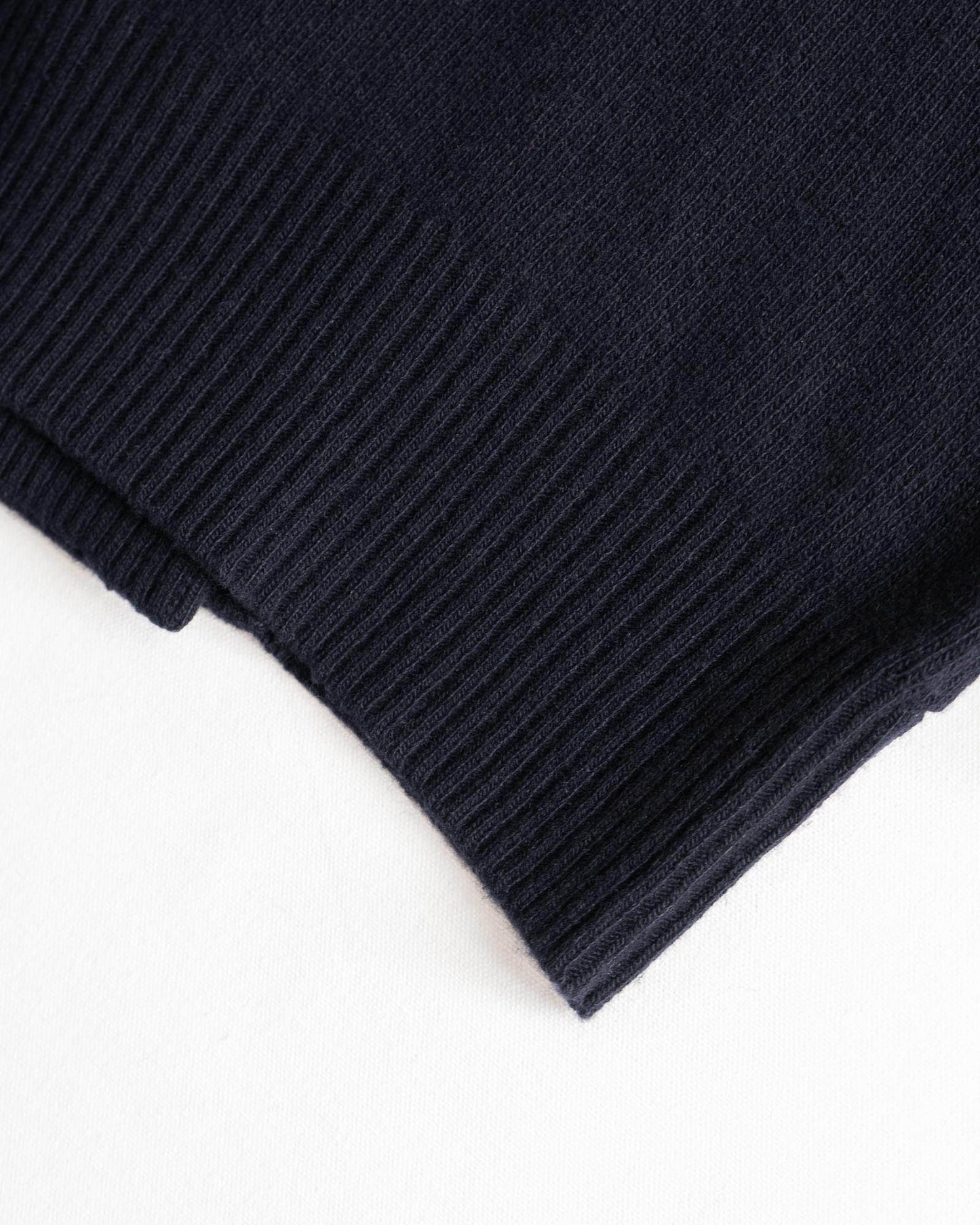 FR34-38 Chanel Fall 1990 Two Pocket Double Breasted Navy Cashmere Cardigan