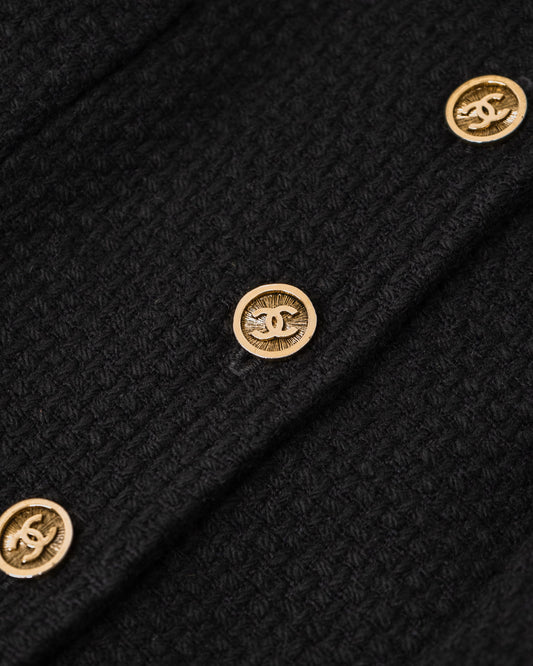 FR36 Rare Chanel Fall 1990 Four Pocket Wool Tweed Jacket