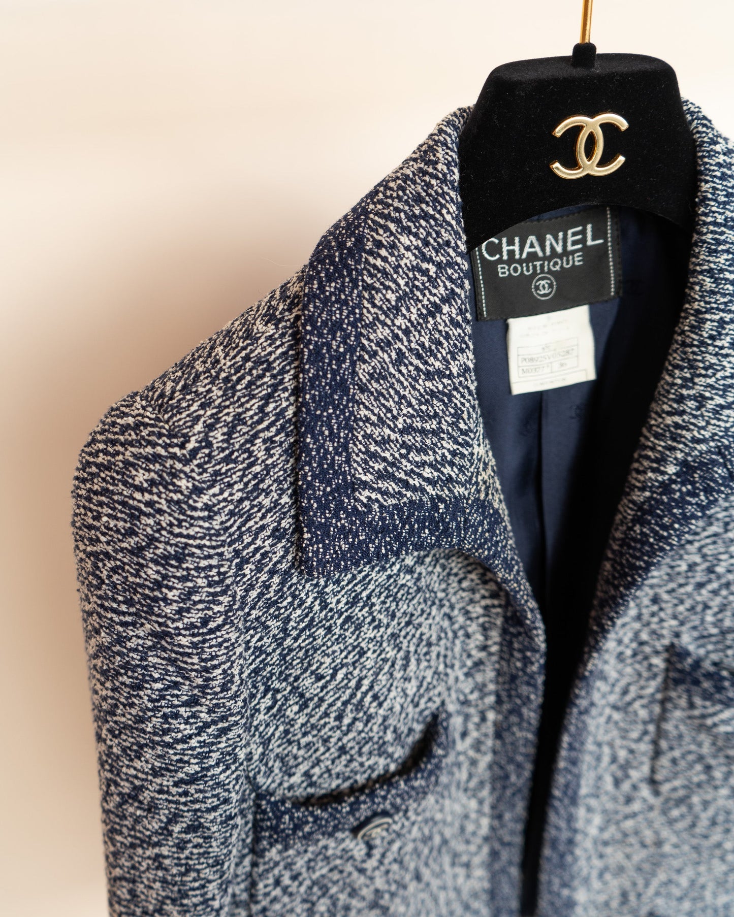 FR38-40 Chanel Cruise 1997 Four Pocketed Jacket in Melange Tweed - Vintage Chanel Jacket -   - Rarchive.