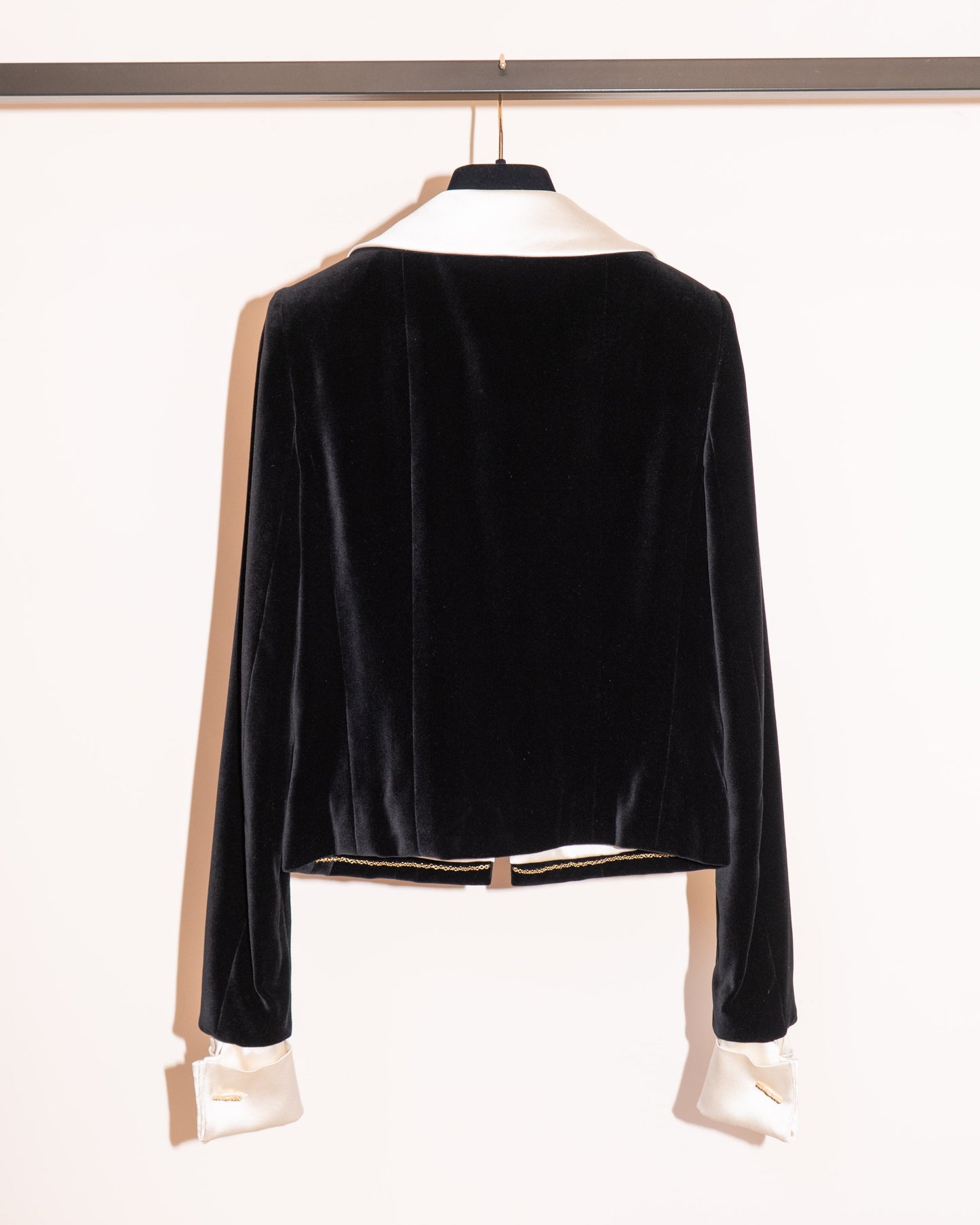 FR34 Rare Chanel Fall 2003 Velvet and Silk Evening Jacket