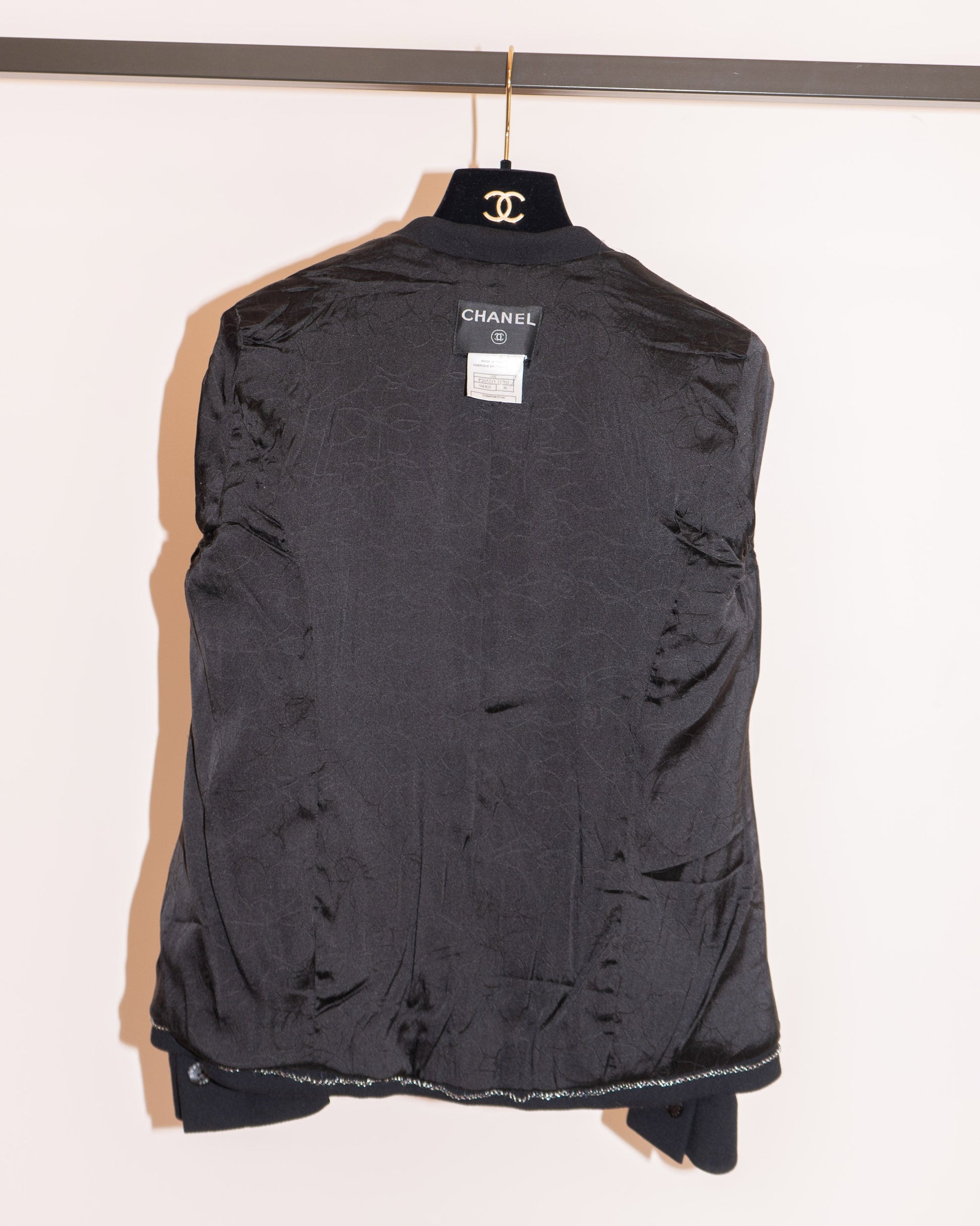 FR36-38 Chanel Cruise 2003 Camellia Detail Double Breasted Wool Jacket - Vintage Chanel Jacket -   - Rarchive.