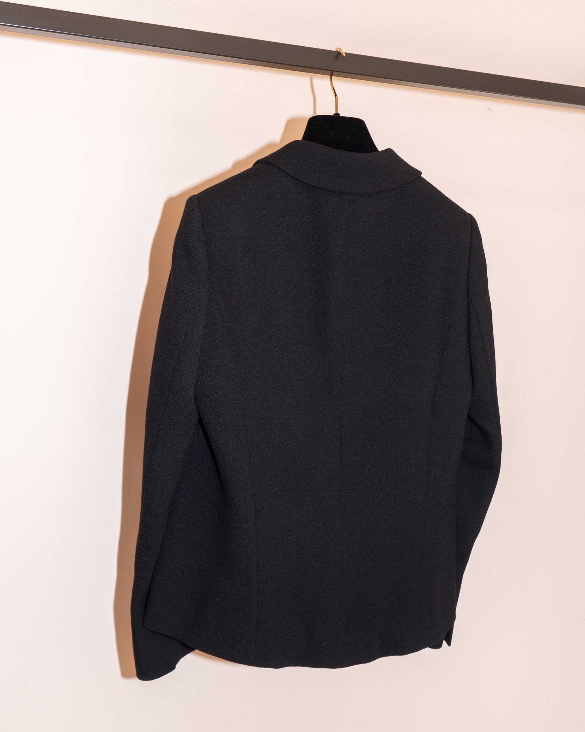 FR36-38 Chanel Cruise 2003 Camellia Detail Double Breasted Wool Jacket - Vintage Chanel Jacket -   - Rarchive.
