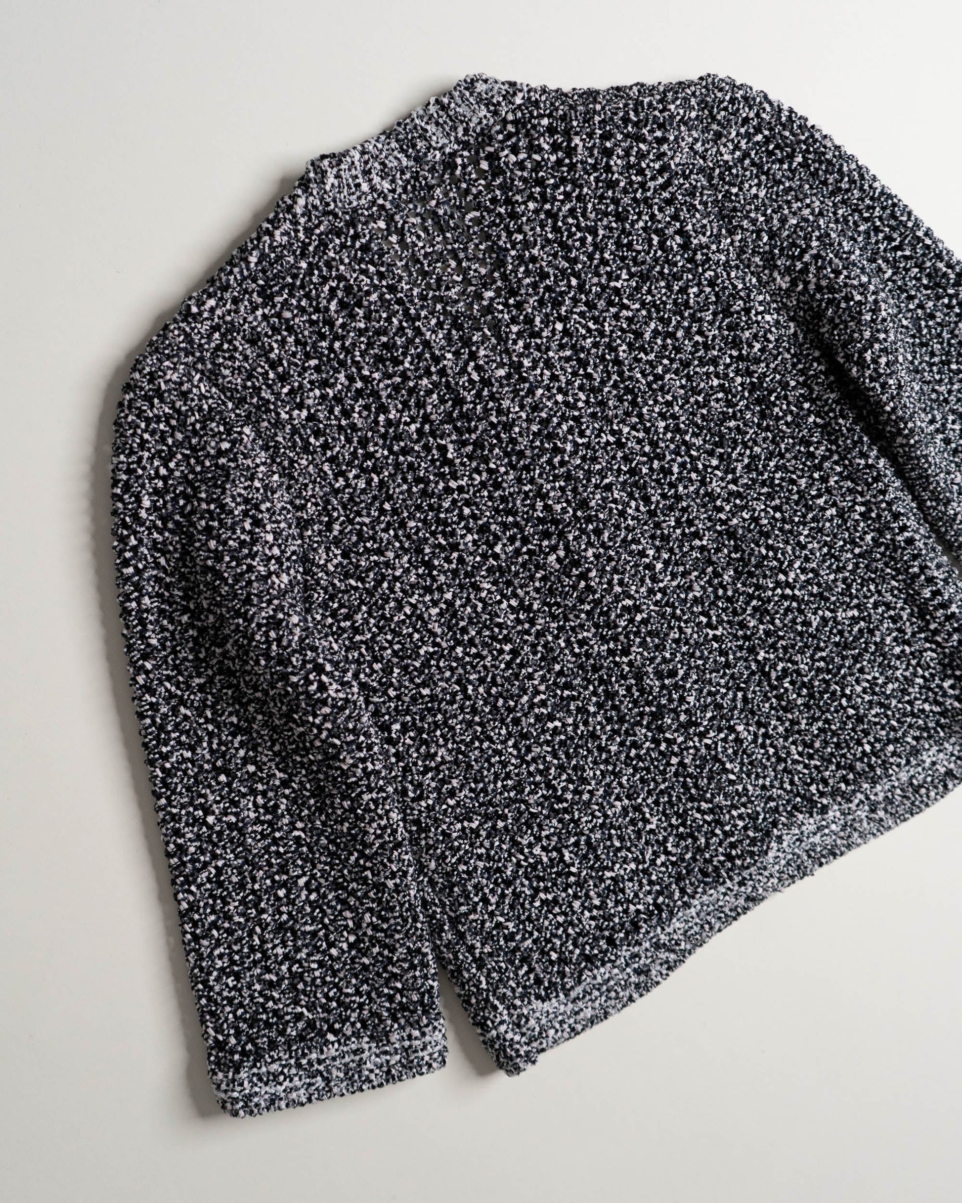 FR34-36 Chanel Spring 2012 Four Pocket Crochet Cardigan Jacket in Gray - Vintage Chanel Jacket -  Jacket - Rarchive.